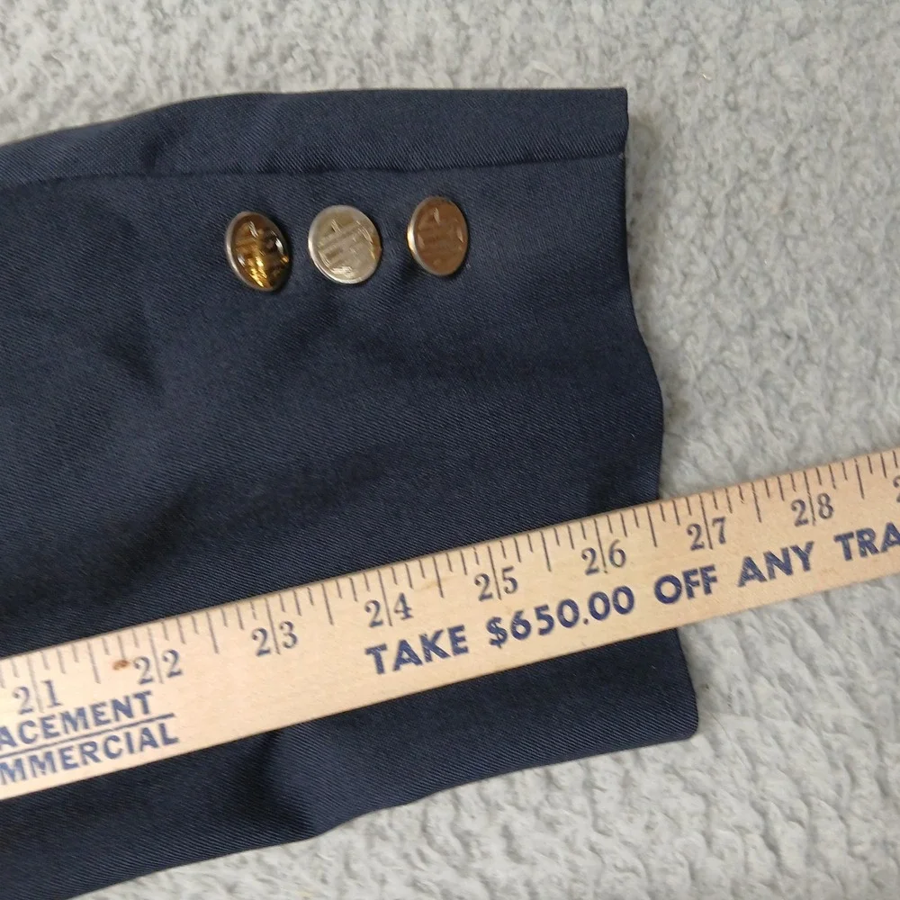 Hart Schaffner Marx Micron 2000 Men's 46L Navy Blazer Fine Australian Wool‎
